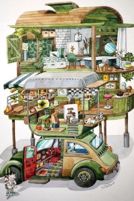 Sinh Tồn Trên Cao Tốc: Từ Xe Ba Bánh Đến Biệt Thự Di Động